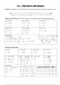 Operations with Integers