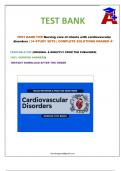 TEST BANK FOR Nursing care of clients with cardiovascular disorders | 34 STUDY SETS | COMPLETE SOLUTIONS GRADED A+