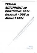 TPS2601 Assignment 50 Portfolio 2024 (653302) - DUE 28 August 2024