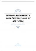 TPS2601 Assignment 2 2024 (653273) - DUE 25 July 2024