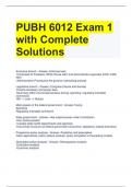 PUBH 6012 Exam 1 with Complete Solutions 