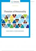 Test Bank & Instructor’s Manual for Theories of Personality, 11th Edition by Duane P. Schultz