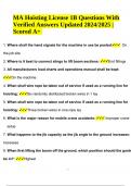 Massachusetts 1A Hoisting License Questions and Answers Updated 2024 | Massachusetts 1B Hoisting License Exam Prep Questions And Answers Updated | Massachusetts 1C & 2A Hoisting License Questions and Answers Latest Update | Massachusetts 2a Hoisting Licen