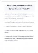 MN553 Final Questions with 100% Correct Answers | Graded A+