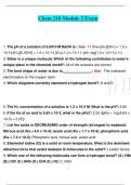 CHEM 210 Module 2 Exam Newest Questions and Answers (2023 / 2024) (Verified Answers) A+