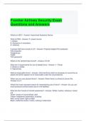 Frontier Airlines Security Exam Questions and Answers / Graded A