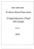 (WGU D031) NURS 6308 EVIDENCE BASED INNOVATION COMPREHENSIVE FINAL OA GUIDE