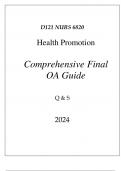 (WGU D121) NURS 6820 HEALTH PROMOTION COMPREHENSIVE FINAL OA GUIDE 2024.