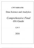 (WGU C797) NURS 6701 DATA SCIENCE AND ANALYTICS COMPREHENSIVE FINAL OA GUIDE