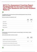 DO72 Pre-Assessment Coaching Report  Fundamentals for Success in Business  (Klo1) Pklo Questions and Correct Answers  Rated A+