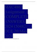 MAC4863 Assignment 3 (COMPLETE ANSWERS) 2024 (504821) - DUE 20 May 2024