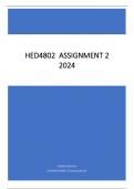 HED4802 ASSIGNMENT 2 ANSWERS 2024