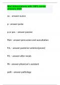 Med Abbreviations with 100% correc answers 2024