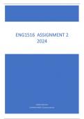 ENG1516  ASSIGNMENT 2 ANSWERS 2024