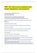 PFC 101 Intro to pt centered care Exam Questions and Answers (1)