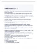 CMS 315M Exam 1 with correct Answers