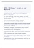 CMS 315M Exam 1 Questions and Answers 2024