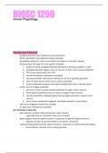 BIOSC 1250 Human Physiology Class Notes