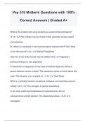 Psy 510 Midterm Questions with 100% Correct Answers | Graded A+