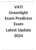 VATI Greenlight Exam Predictor Exam Latest Update 2024