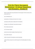 Civil Air Patrol Aerospace  Dimensions 1-6 Actual Questions  and Answers…Grade A+