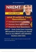 NREMT – Study Guide Exam Containing 288 Questions (Everything you Should Know to Ace NREMT) with Definitive Solutions 2024-2025.