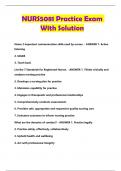 NURS5081 Practice Exam With Solution