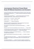 Journeyman Electrical Closed Book Exam #2 Missed Questions and Answers 100% correct