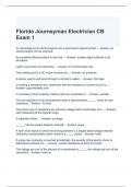 Florida Journeyman Electrician CB Exam 1 Questions and Answers