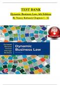 Dynamic Business Law, 6th Edition TEST BANK By Nancy Kubasek, ISBN: 9781260733976, All 52 Chapters Covered, Verified Latest Edition 