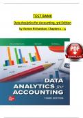 TEST BANK For Data Analytics for Accounting, 3rd Edition by Vernon Richardson, Verified Chapters 1 - 9, Complete Newest Version