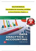 SOLUTION MANUAL For Data Analytics for Accounting, 3rd Edition by Vernon Richardson, Verified Chapters 1 - 9, Complete Newest Version 