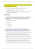 CLC 222 Mod 5 Contract Monitoring: Documentation & Handling Issues Exam