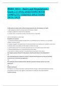 MORT 3014 - Rules and Regulations - Exam 2 (149A) QUESTIONS WITH COMPLETE VERIFIED SOLUTIONS 2024/2025