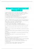 OB exam 1 Practice questions and answers GRADE A+