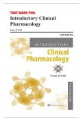 Test Bank For Introductory Clinical Pharmacology 12th Edition By Susan Ford 9781975163730 Chapter 1-54 Complete Guide .