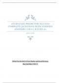 ATI RN EXIT PREDICTOR 2023/2024 COMPLETE QUESTIONS WITH VERIFIED ANSWERS (100%) | RATED A+