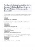 Test Bank for Medical Surgical Nursing in Canada, 4th Edition By Sharon L. Lewis; Margaret McLean Heitkemper; Linda Bucher 2024/2025 Questions With Completed Solutions.