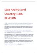 Data Analysis and Sampling 100% REVISION