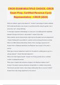 CRCR EXAM MULTIPLE CHOICE, CRCR Exam Prep, Certified Revenue Cycle Representative - CRCR (2024)