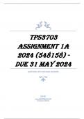 TPS3703 Assignment 1A 2024 (548158) - DUE 31 May 2024