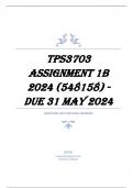 TPS3703 Assignment 1B 2024 (548158) - DUE 31 May 2024