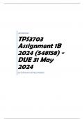 TPS3703 Assignment 1B 2024 (548158) - DUE 31 May 2024