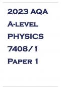 2023 AQA A-level PHYSICS 7408/1 Paper 1