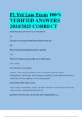 FL Vet Law Exam 100%  VERIFIED ANSWERS  2024/2025 CORRECT