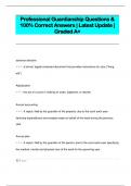 Professional Guardianship Questions &  100% Correct Answers | Latest Update |  Graded A+ 