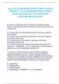 2024 ATI LEADERSHIP PROCTORED LATEST  VERSION -ATI LEADERSHIP PROCTORED  EXAM QUESTIONS AND DETAILED  ANSWERS BRAND NEW!!