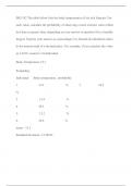 BIO 182 The table below lists the body temperatures of six sick frogcats. For each value, 