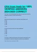 CPIA Exam Study Set 100%  VERIFIED ANSWERS  2024/2025 CORRECT ALREADY PASSED