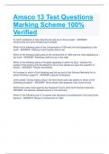 Amsco 13 Test Questions  Marking Scheme 100%  Verified